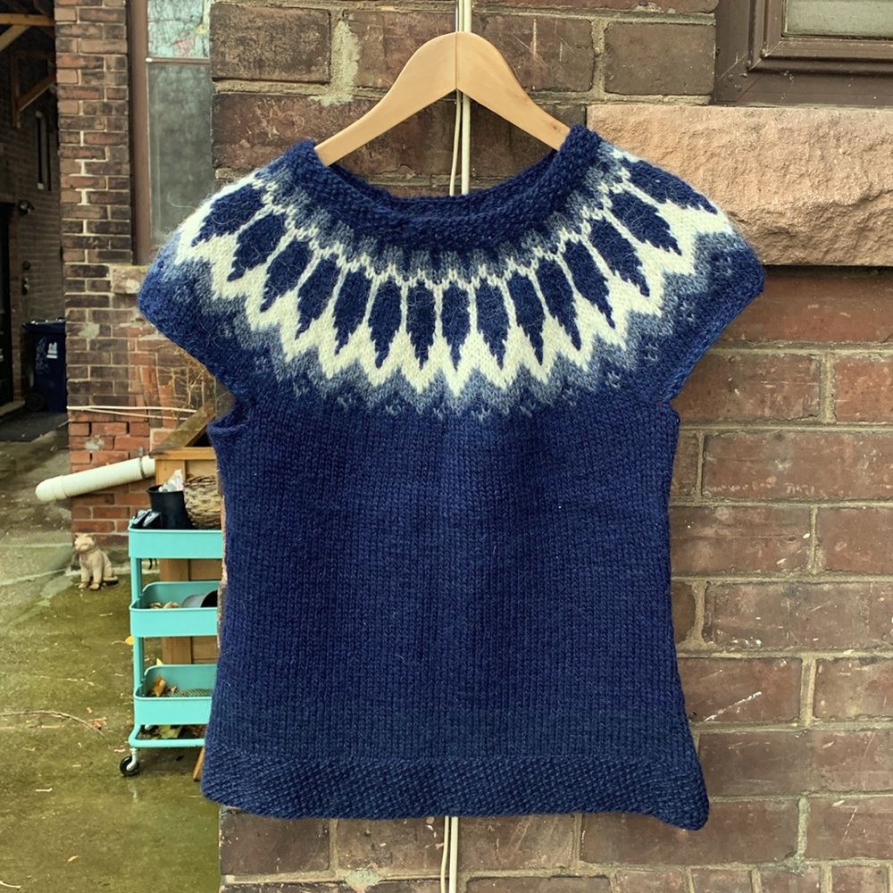 Patterned Yoke Wool Vest